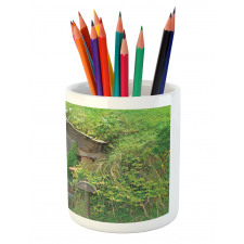 Fantasy Hobbit Land House Pencil Pen Holder