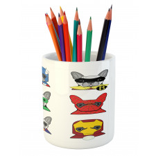 Cartoon Bulldog Art Pencil Pen Holder