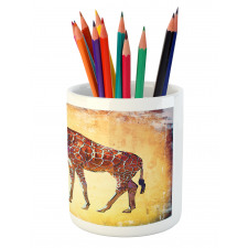 Vintage Scenic Pencil Pen Holder