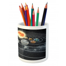 Solar System Sun Planets Pencil Pen Holder