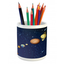 Solar System with Sun Pencil Pen Holder