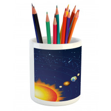 Solar System with Sun Pencil Pen Holder