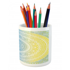 Blue Ombre Mandala Pencil Pen Holder