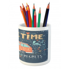 Hippie Words Pencil Pen Holder