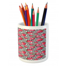 Chevron Striped Design Pencil Pen Holder