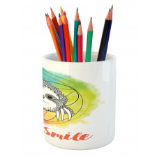 Rainbow Sloth Sketch Pencil Pen Holder