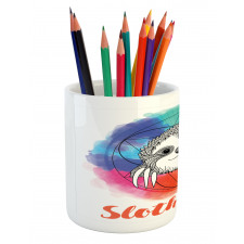 Rainbow Sloth Sketch Pencil Pen Holder