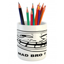 Cartoon Style Troll Guy Pencil Pen Holder