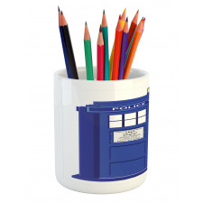 Blue Brit Phone Box Pencil Pen Holder