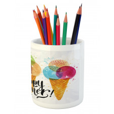 Ice Cream Cones Dessert Pencil Pen Holder