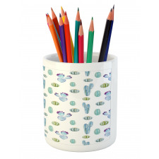 Botanic Desert Flowers Pencil Pen Holder