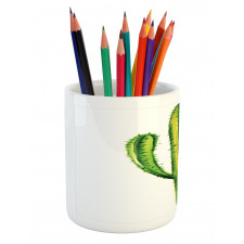 Mexican Cartoon Cactus Pencil Pen Holder