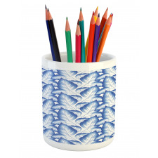 Flower Leaves Porcelain Pencil Pen Holder