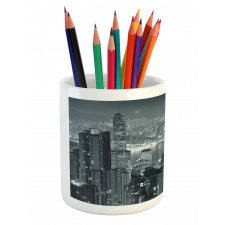 Aerial Night Landscape Pencil Pen Holder