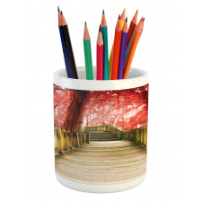 Rustic Wooden Walkway Pencil Pen Holder