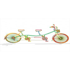 Tandem Bike Design Pencil Pen Holder