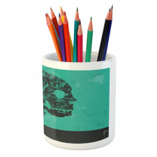 Abstract Human Skeleton Pencil Pen Holder