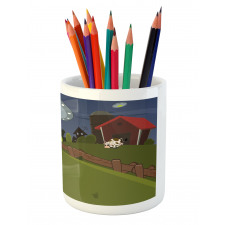 Farm Cow Alien Comics Pencil Pen Holder