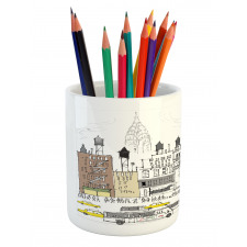 Busy City Traffic Jam Pencil Pen Holder