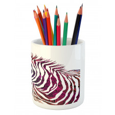 Ornamental Zebra Profile Pencil Pen Holder