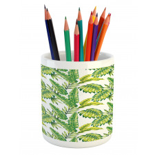 Bamboo Palms Foliage Pencil Pen Holder