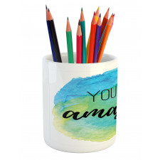 Inspiratonal Watercolor Pencil Pen Holder