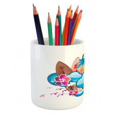 Season Hot Beach Vbes Pencil Pen Holder