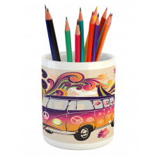 Peace Van Funny Pencil Pen Holder