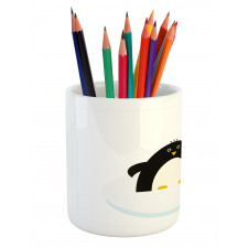 Penguin on Ice Need Help Pencil Pen Holder