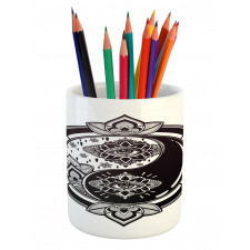 Floral Third Eye Sign Pencil Pen Holder