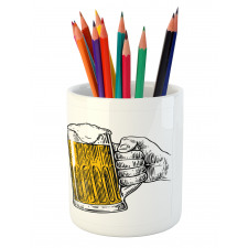 Time to Drink Beer Man Pencil Pen Holder