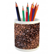Coffee Beans Stripes Pencil Pen Holder