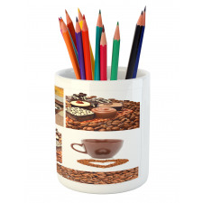 Sweets and Coffee Beans Pencil Pen Holder