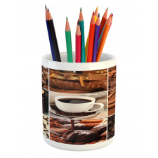 Coffee Chocolate Cocoa Pencil Pen Holder