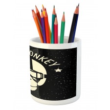 Alien Monkey Sign Pencil Pen Holder