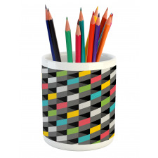 Abstract Art Style Pencil Pen Holder