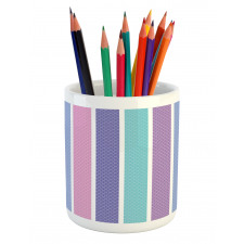 Polka Dot with Stripes Pencil Pen Holder