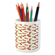 Cherry Fruit Pattern Pencil Pen Holder