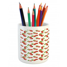 Cherry Fruit Pattern Pencil Pen Holder