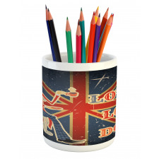 London English Man Flag Pencil Pen Holder