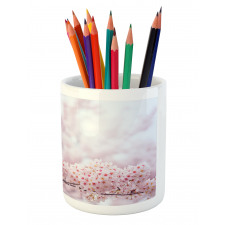 Vibrant Colored Striped Pencil Pen Holder