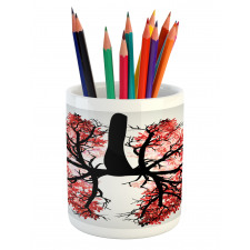 Human Lung Floral Healthy Pencil Pen Holder