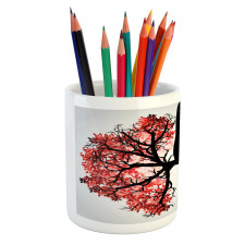 Human Lung Floral Healthy Pencil Pen Holder