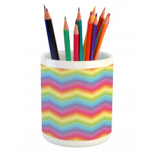 Colorful Vivid Chevron Pencil Pen Holder