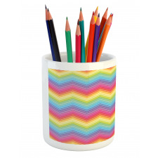 Colorful Vivid Chevron Pencil Pen Holder