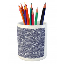 Shells and Plants Pencil Pen Holder