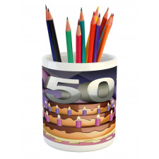 Cake with Candles Pencil Pen Holder