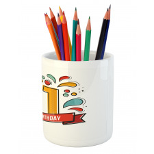 Digital 21 Birthday Pencil Pen Holder