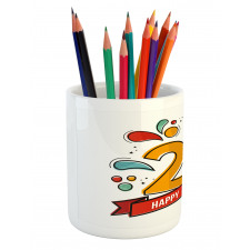 Digital 21 Birthday Pencil Pen Holder