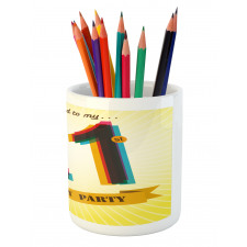 Radial Backdrop Pencil Pen Holder